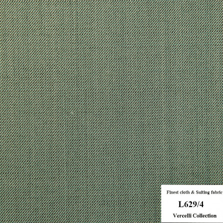 L629/4 Vercelli CVM - Vải Suit 95% Wool - Xanh ngọc Trơn